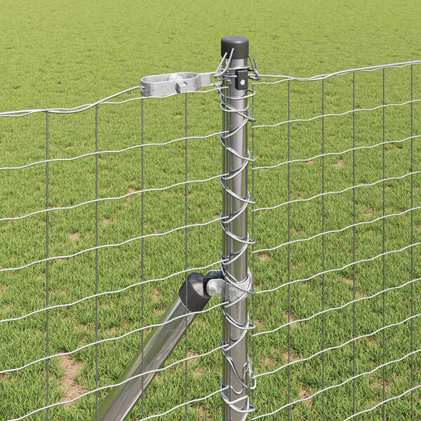 vidaXL Fence Post Other 26 pcs Grey 3.2 x 3.2 x 170 cm Steel