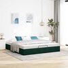 vidaXL Ottoman Bed Frame No Mattress Dark Green 200x200 cm Velvet