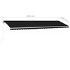 vidaXL Freestanding Manual Retractable Awning 600x300 cm Anthracite