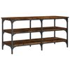 vidaXL Shoe Bench Smoked Oak 100x38.5x49 cm Engineered Wood