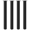 vidaXL Bar Table Legs 4 pcs Black 90-92 cm Steel
