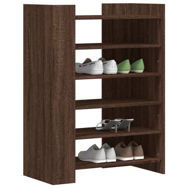vidaXL Shoe Cabinet Brown Oak 74.5x37.5x100 cm Engineered Wood