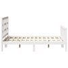 vidaXL Bed Frame without Mattress White Small Double Solid Wood Pine