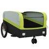 vidaXL Bike Trailer Black and Green 45 kg Iron