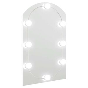 vidaXL Mirror with LED Lights 60x40 cm Glass Arch