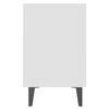 vidaXL Bed Cabinet with Metal Legs White 40x30x50 cm