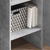 vidaXL Book Cabinet Concrete Grey 40x35x180 cm Engineered Wood