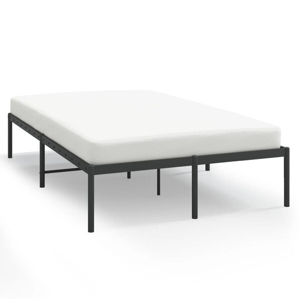 vidaXL Metal Bed Frame without Mattress Black 120x190cm