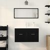vidaXL Bathroom Cabinet Black Oak 80 x 38.5 x 46 cm Engineered Wood