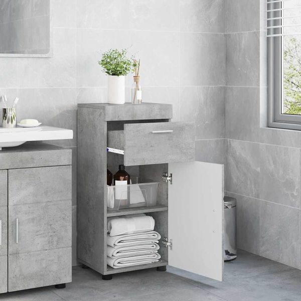 vidaXL Bathroom Cabinet Set TULUM Concrete Grey 37 x 31.5 x 82 cm