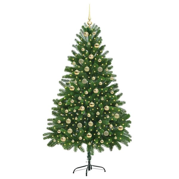 vidaXL Christmas Tree with 300 LEDs with Stand Green 180 cm PE