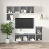 vidaXL Wall-mounted TV Cabinet Concrete Grey 37x37x142.5 cm Engineered Wood