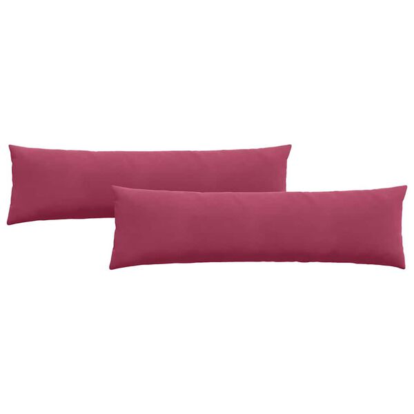 vidaXL Sofa Pillows 2 pcs Wine Red 145 x 40 cm Corduroy Fabric