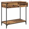 vidaXL Console Table Old Wood 75 x 34.5 x 75 cm Engineered Wood