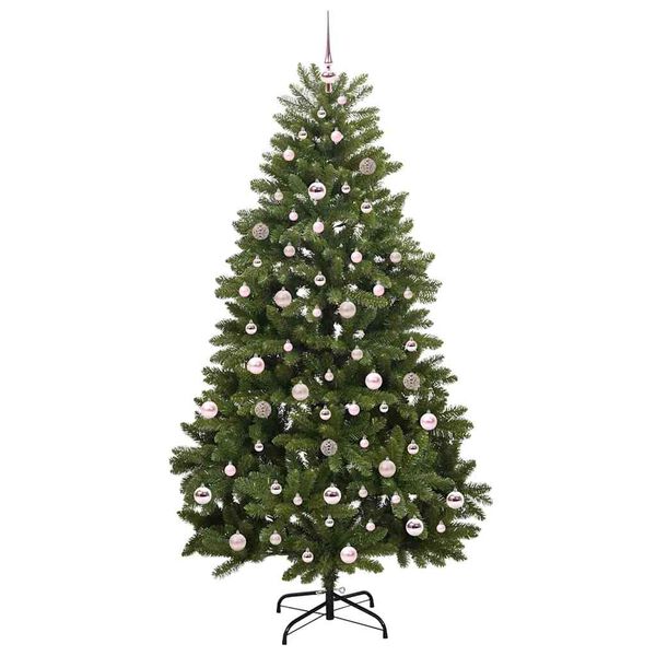 vidaXL Artificial Christmas Tree Green 210 cm PVC and Metal