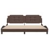 vidaXL Bed Frame without Mattress "Zadar" Brown 200x200 cm Faux Leather