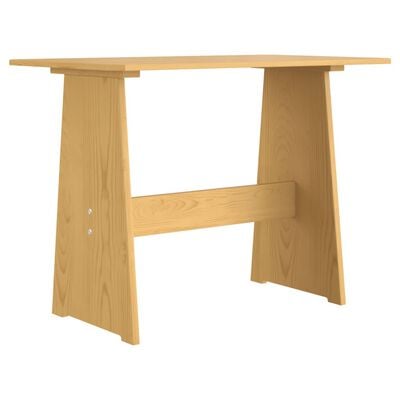 vidaXL Dining Table with Bench Honey Brown Solid Pinewood