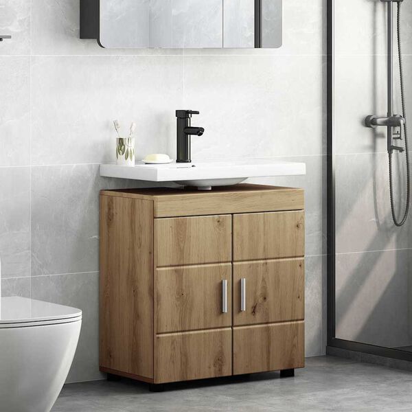 vidaXL Bathroom Cabinet Set TULUM Artisan Oak 60 x 34 x 63 cm