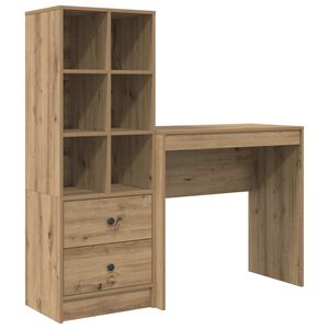 vidaXL Desk Artisan Oak 125.5 x 40 x 127 cm 2 pcs