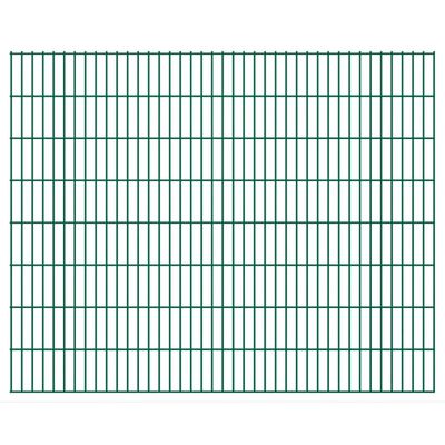vidaXL 2D Garden Fence Panels & Posts 2008x1630 mm 10 m Green