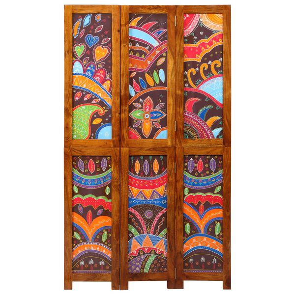 vidaXL Room Divider Honey Brown 105 x 1.5 x 180 cm Solid Acacia Wood