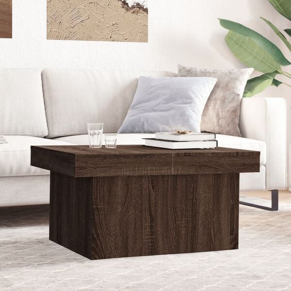 vidaXL Coffee Table Brown Oak 80x55x40 cm Engineered Wood