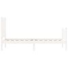 vidaXL Bed Frame without Mattress White Small Single Solid Wood Pine