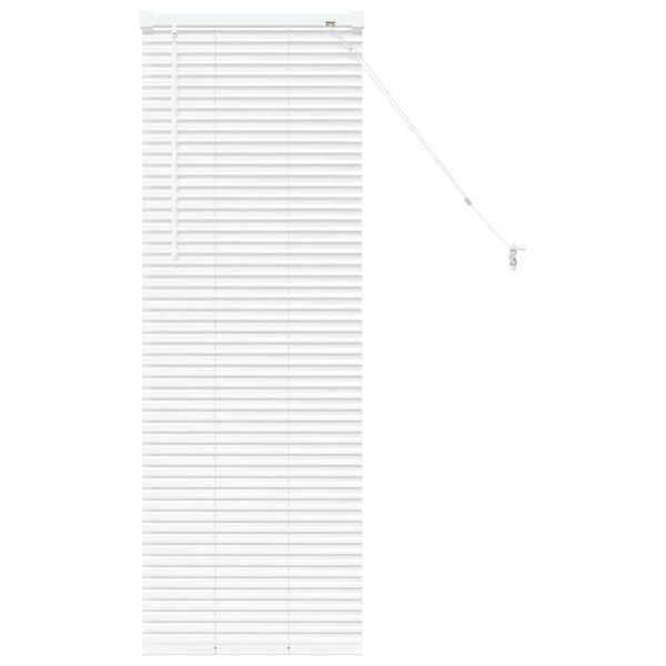 vidaXL Window Blind with Curtains Manual White Aluminium