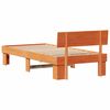 vidaXL Bed Frame with Headboard Wax Brown 80 x 200 cm Solid Pine Wood