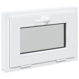 vidaXL Basement Window RISOR 60 x 40 cm PVC and Glass White