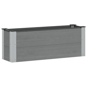 vidaXL Garden Raised Bed Grey 100 x 30 36 cm WPC and Aluminium