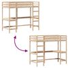 vidaXL Loft Bed without Mattress 90x200 cm Solid Wood Pine
