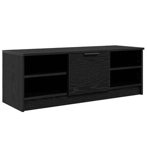 vidaXL TV Cabinet Black Oak 102 x 35 x 36.5 cm Engineered Wood