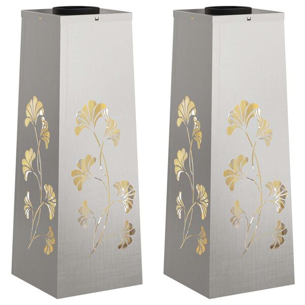 vidaXL Solar LED Pathway Light 2 pcs Stainless Steel Stainless Steel