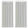 vidaXL Voile Curtains with Loops 2 pcs Light Grey 140x260 cm