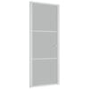 vidaXL Interior Door 83x201.5 cm White Matt Glass and Aluminium