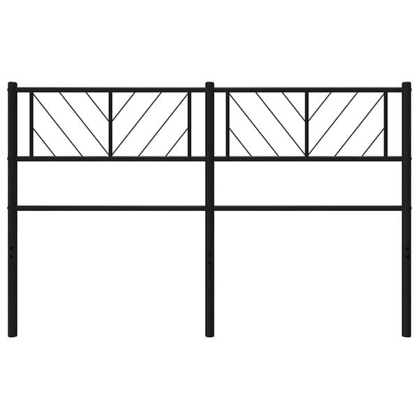 vidaXL Metal Replace Headboard Black 150 cm