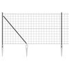 vidaXL Welded Wire Fence with Spikes 10 x 1 m (W x H) PVC-Coated Steel