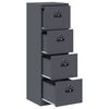 vidaXL File Cabinet Anthracite 45.5 x 42 x 139 cm Cold-Rolled Steel