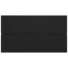 vidaXL Sink Cabinet with Built-in Basin Black Engineered Wood