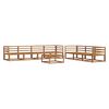 vidaXL Outdoor Sofa Set 8 pcs Natural Solid Acacia Wood