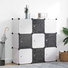 vidaXL Storage Cube Organiser with 9 Compartments Black and White