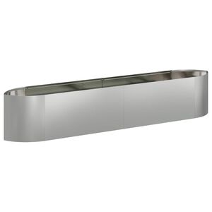 vidaXL Raised Garden Bed Galvanised Steel 220 x 40x 40 cm Steel