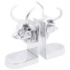 vidaXL Bookends 2 pcs Silver 17 x 15 x 27 cm Aluminium