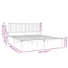 vidaXL Metal Bed Frame without Mattress with Headboard Black 150x200cm
