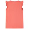 Kids' T-shirt with Ruffle Sleeves Coral 116