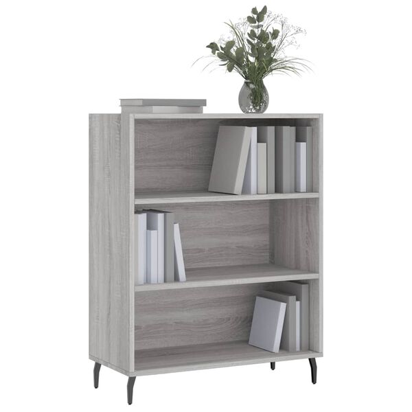 vidaxL Shelf Cabinet Grey Sonoma 69.5x32.5x90 cm Engineered Wood