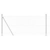 vidaXL Chainlink Fence with Concrete Base 25 x 0.8 m Galvanised Steel