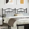 vidaXL Metal Replace Headboard Black 160 cm