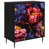 vidaXL Chest of Drawers KIEL Dark peony print 66 x 36.5 x 76 cm